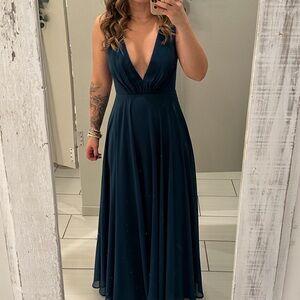 Jenny Yoo Deep Blue Sleeveless Dress